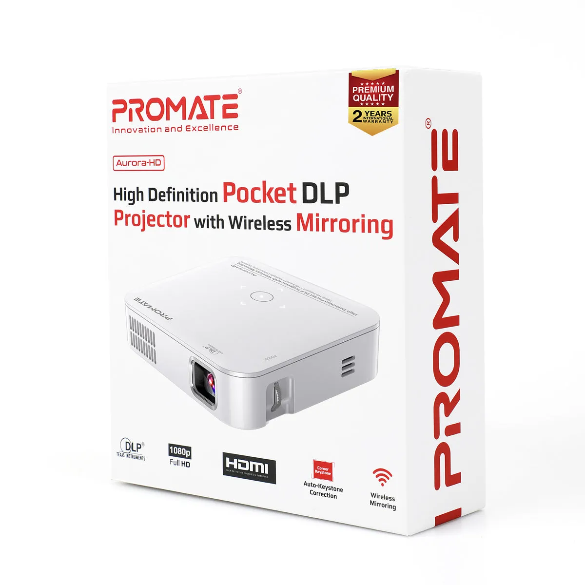 High Definition Pocket DLP Projector with Wireless Mirroring