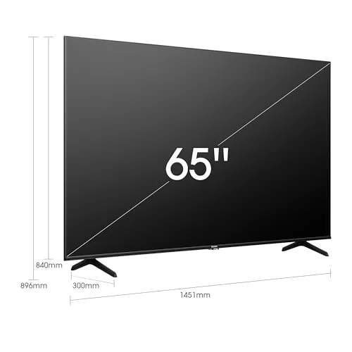 Hisense 65-Inch Class U6HF Series ULED 4K UHD Smart Fire TV (65U6HF, 2024) - QLED, 600-Nit Dolby Vision, Game Mode Plus VRR, HDR 10 , 240 Motion Rate, MEMC, Voice Remote, Compatible with Alexa, Black