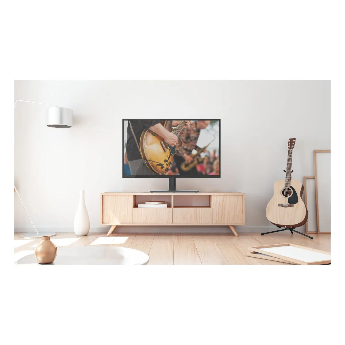 Kanto TTS100 Adjustable Table Top TV Mount with Integrated Cable Management for 37" - 65" TV