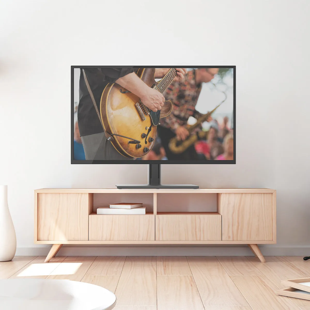 Kanto TTS100 Adjustable Table Top TV Mount with Integrated Cable Management for 37" - 65" TV