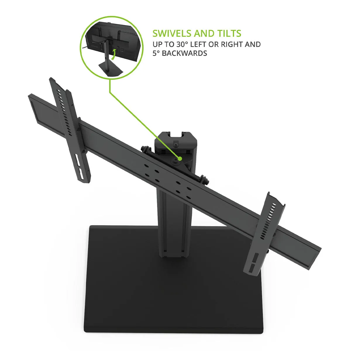 Kanto TTS100 Adjustable Table Top TV Mount with Integrated Cable Management for 37" - 65" TV