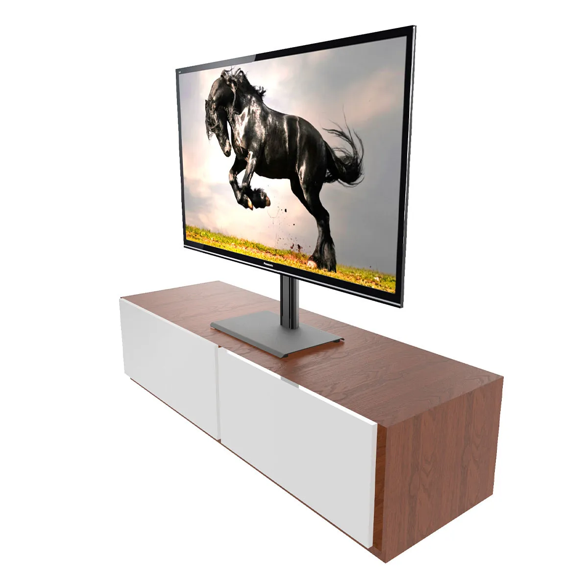Kanto TTS100 Adjustable Table Top TV Mount with Integrated Cable Management for 37" - 65" TV