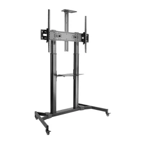 Large Screen Telescopic Extra Heavy Duty Steel TV Stand Cart - SH 666TB (Fits Most 60″ ~ 100″ Screen, Weight Capacity 100kg)