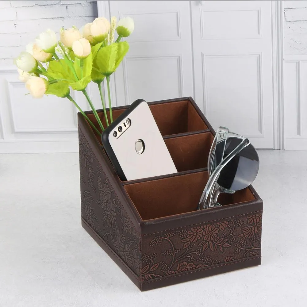 Leather Remote Control Organizer