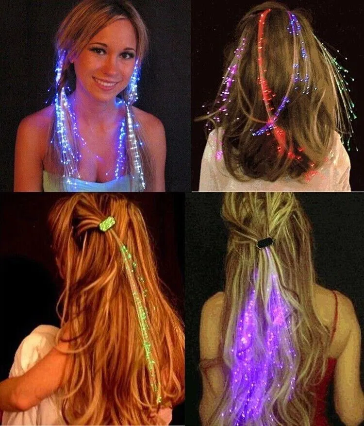 LED Fibre Optic Hair Extensions - Flash Braids
