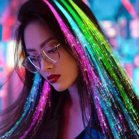 LED Fibre Optic Hair Extensions - Flash Braids