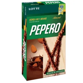 Lotte – Pepero Stick Biscuit with Almond & Chocolate 32g