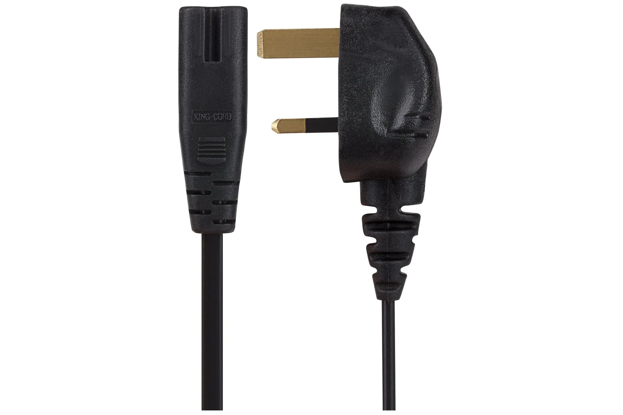 Maplin Power Lead IEC C7 Fig 8 2 Pin Plug to UK 3 Pin Mains Plug - 2m, 3 Amp Fuse