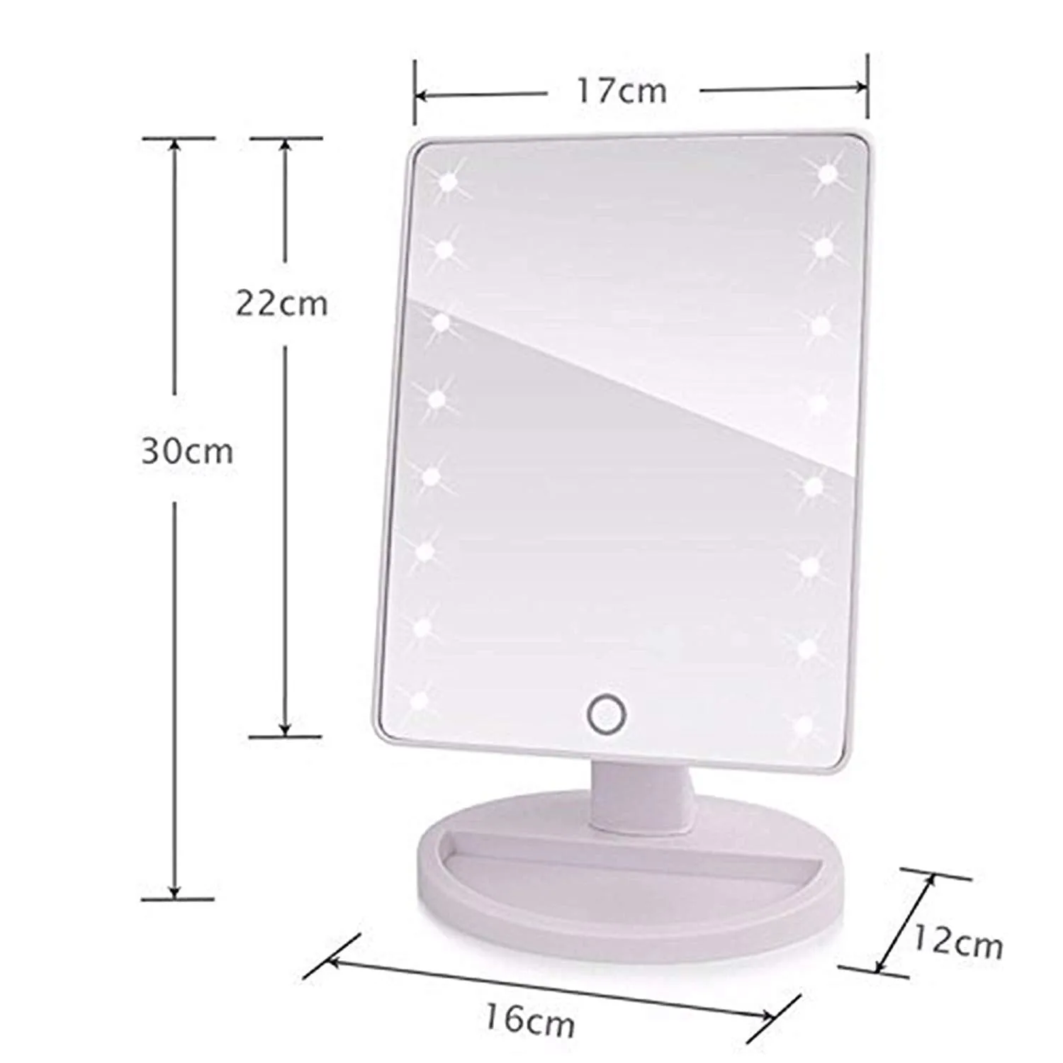 Marji&Anuvrutti Abs Makeup Mirror (Multicolour)