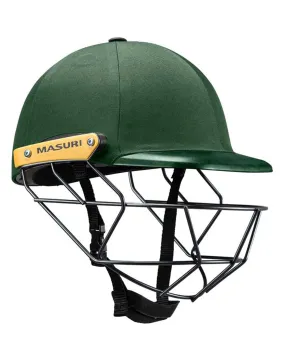 Masuri C Line Plus Stainless Steel Cricket Batting Helmet - Green - Junior/Boys