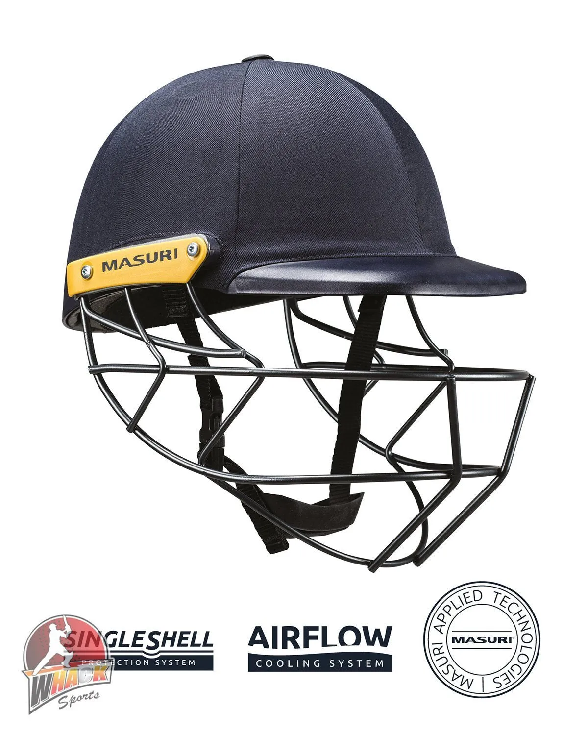 Masuri C Line Plus Stainless Steel Cricket Batting Helmet - Red - Senior
