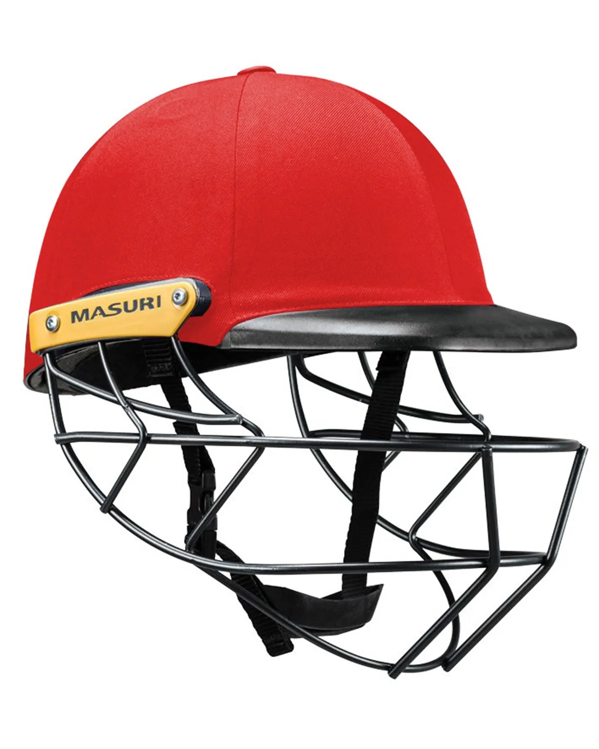 Masuri C Line Plus Stainless Steel Cricket Batting Helmet - Red - Senior