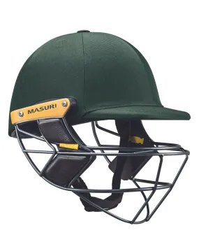 Masuri E Line Stainless Steel Cricket Batting Helmet - Green - Senior