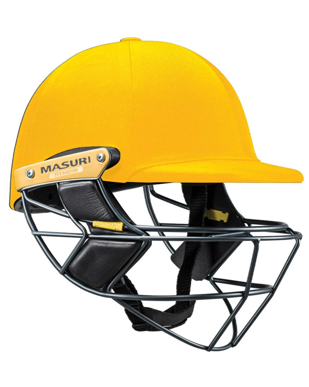 Masuri E Line Titanium Cricket Batting Helmet - Yellow - Senior