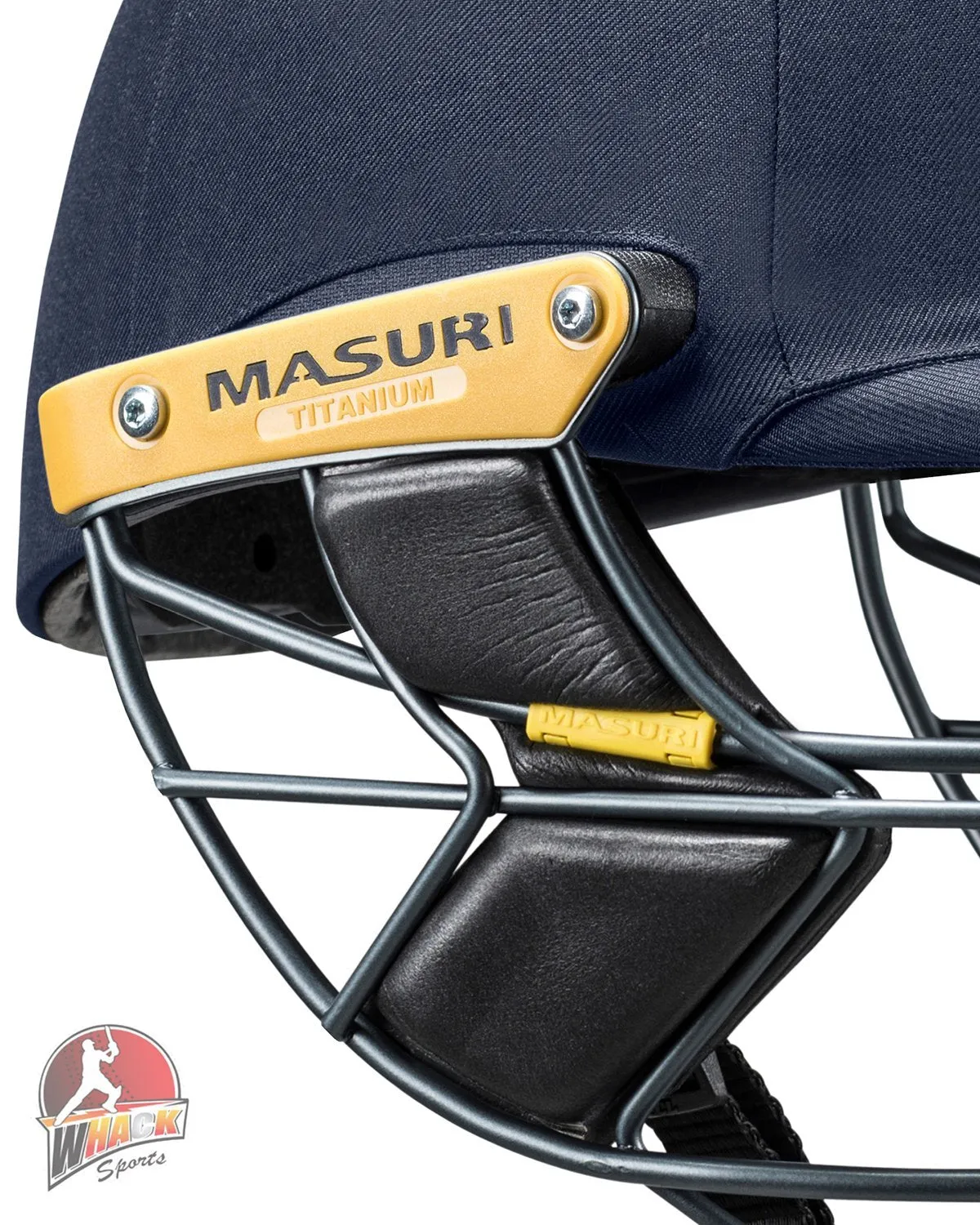 Masuri E Line Titanium Cricket Batting Helmet - Yellow - Senior