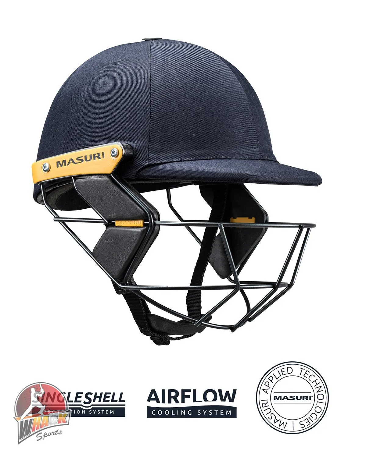 Masuri T Line Stainless Steel Cricket Batting Helmet - Navy - Junior