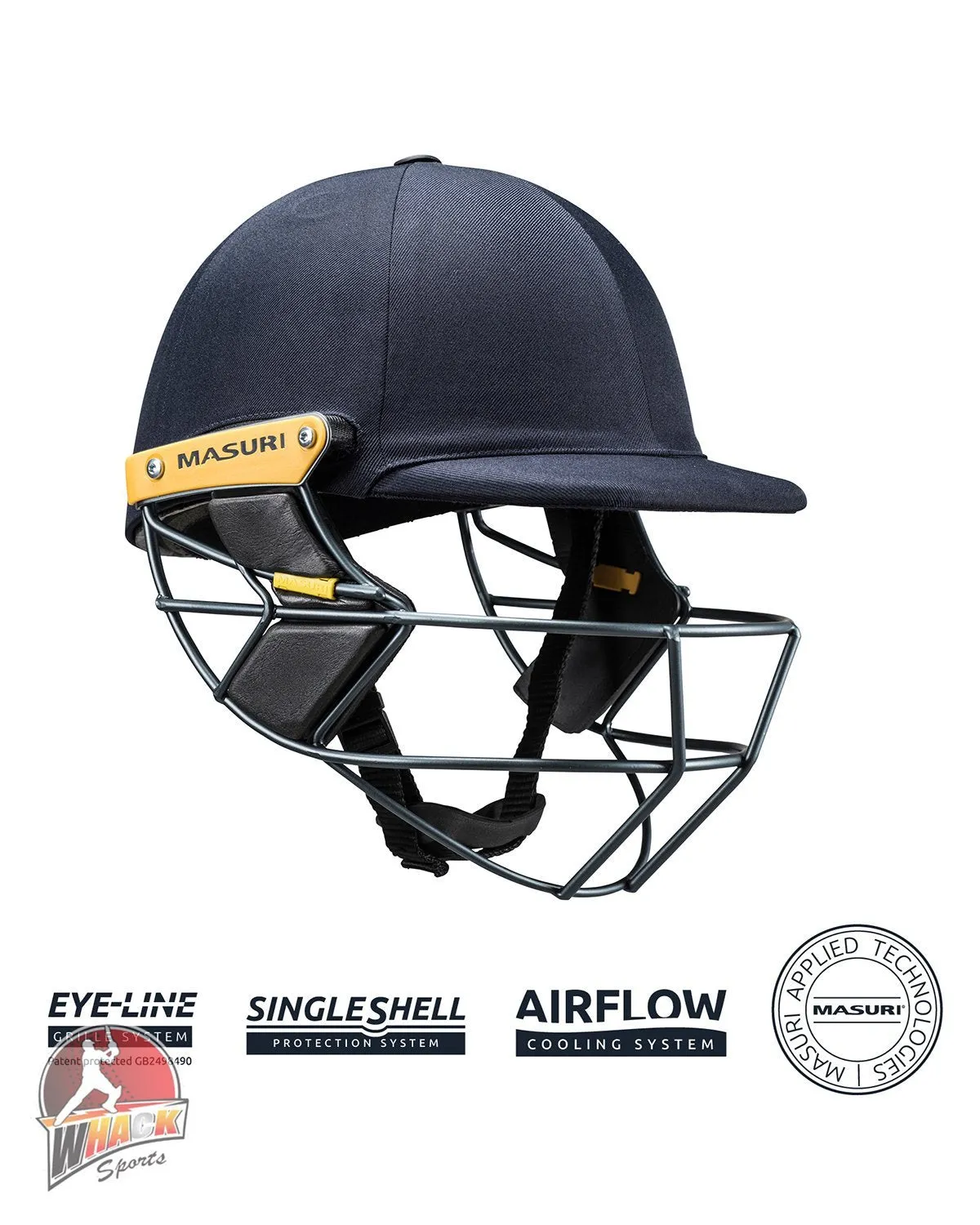 Masuri T Line Stainless Steel Cricket Batting Helmet - Red - Senior