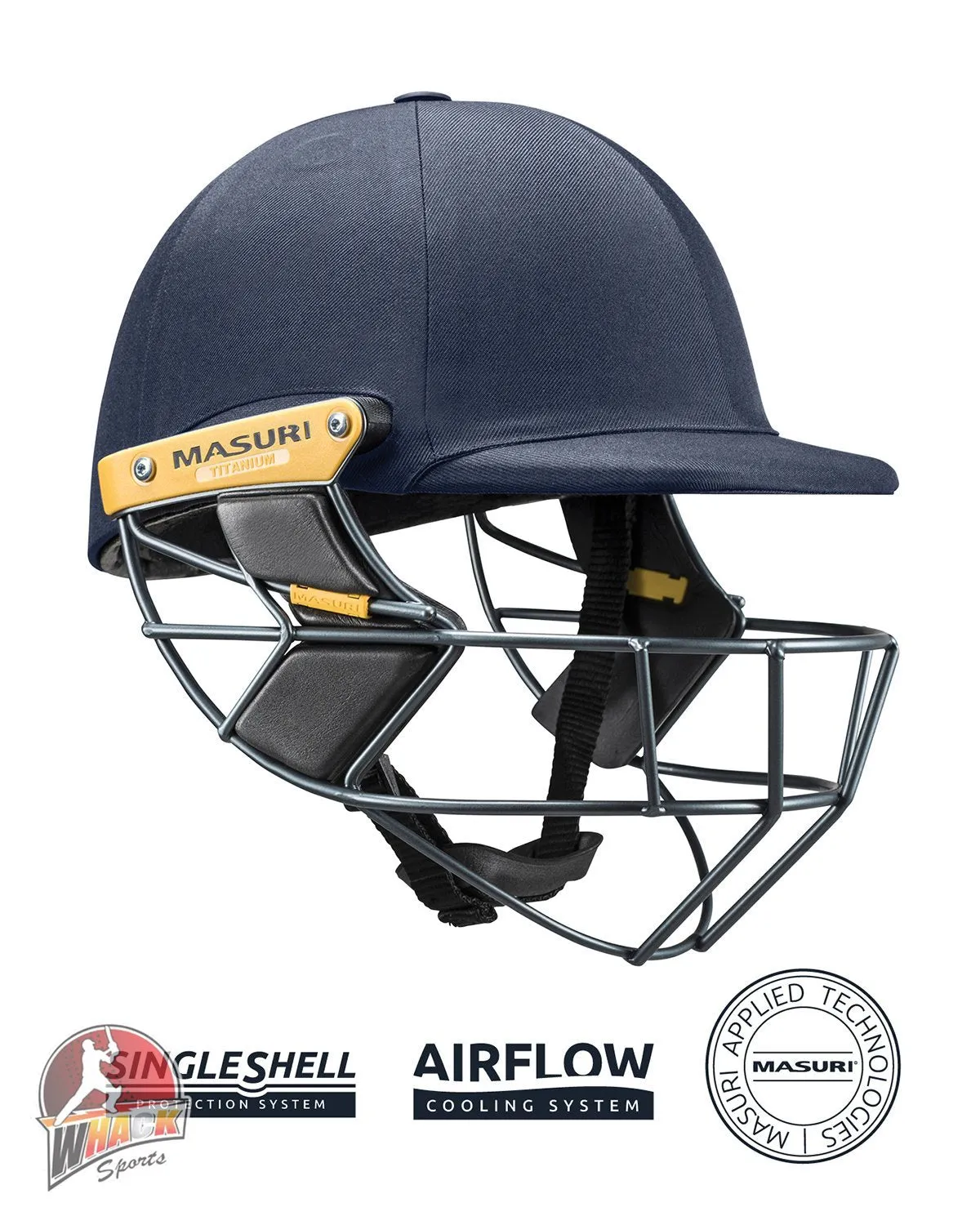 Masuri T Line Titanium Cricket Batting Helmet - Yellow - Senior