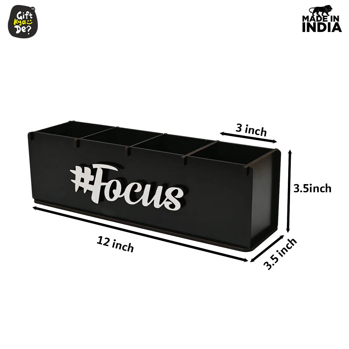 Motivational Desk Organizer | 4 Compartments | Desk Accessories