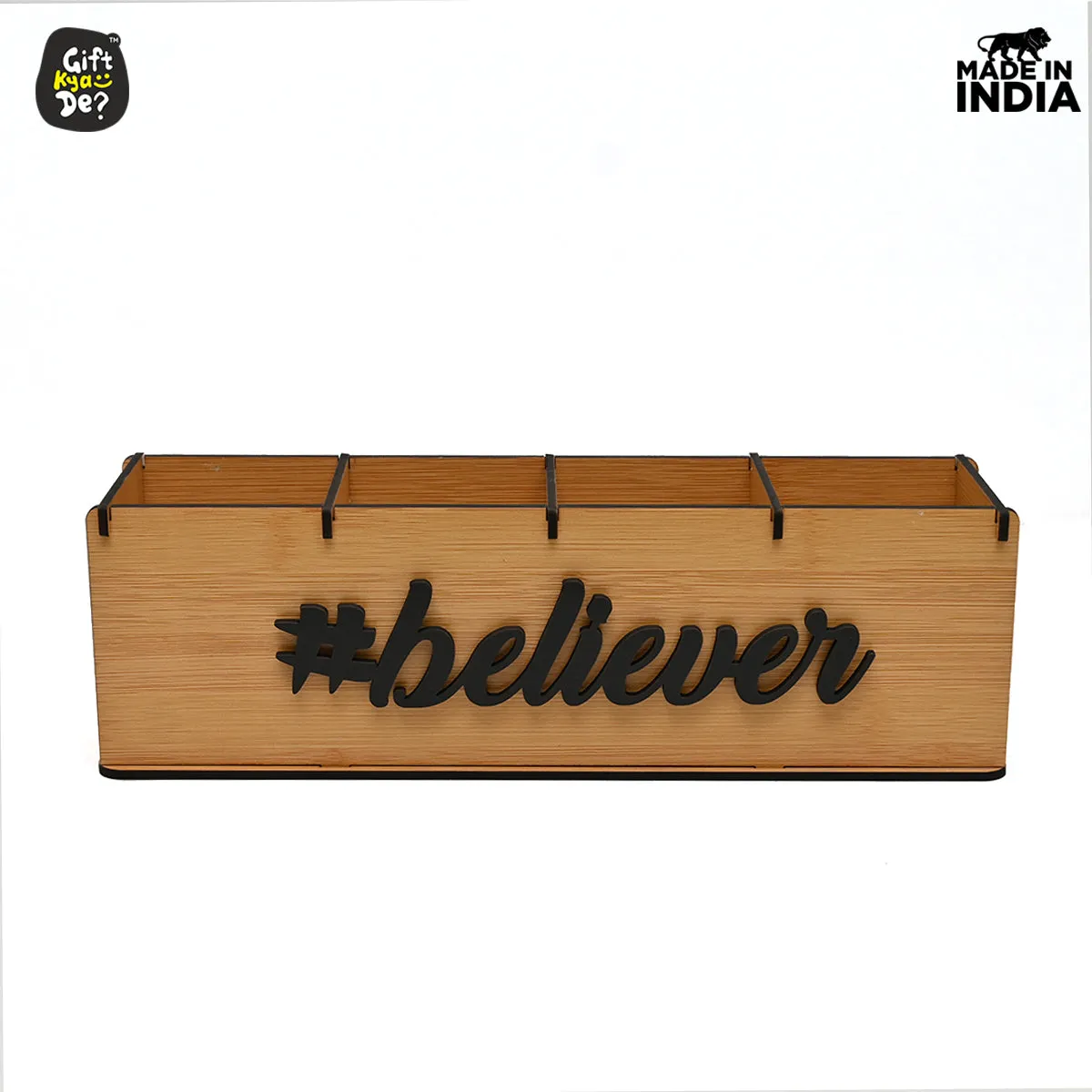 Motivational Desk Organizer | 4 Compartments | Desk Accessories