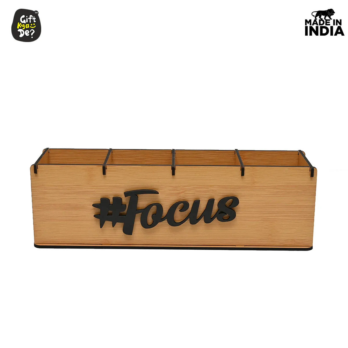 Motivational Desk Organizer | 4 Compartments | Desk Accessories