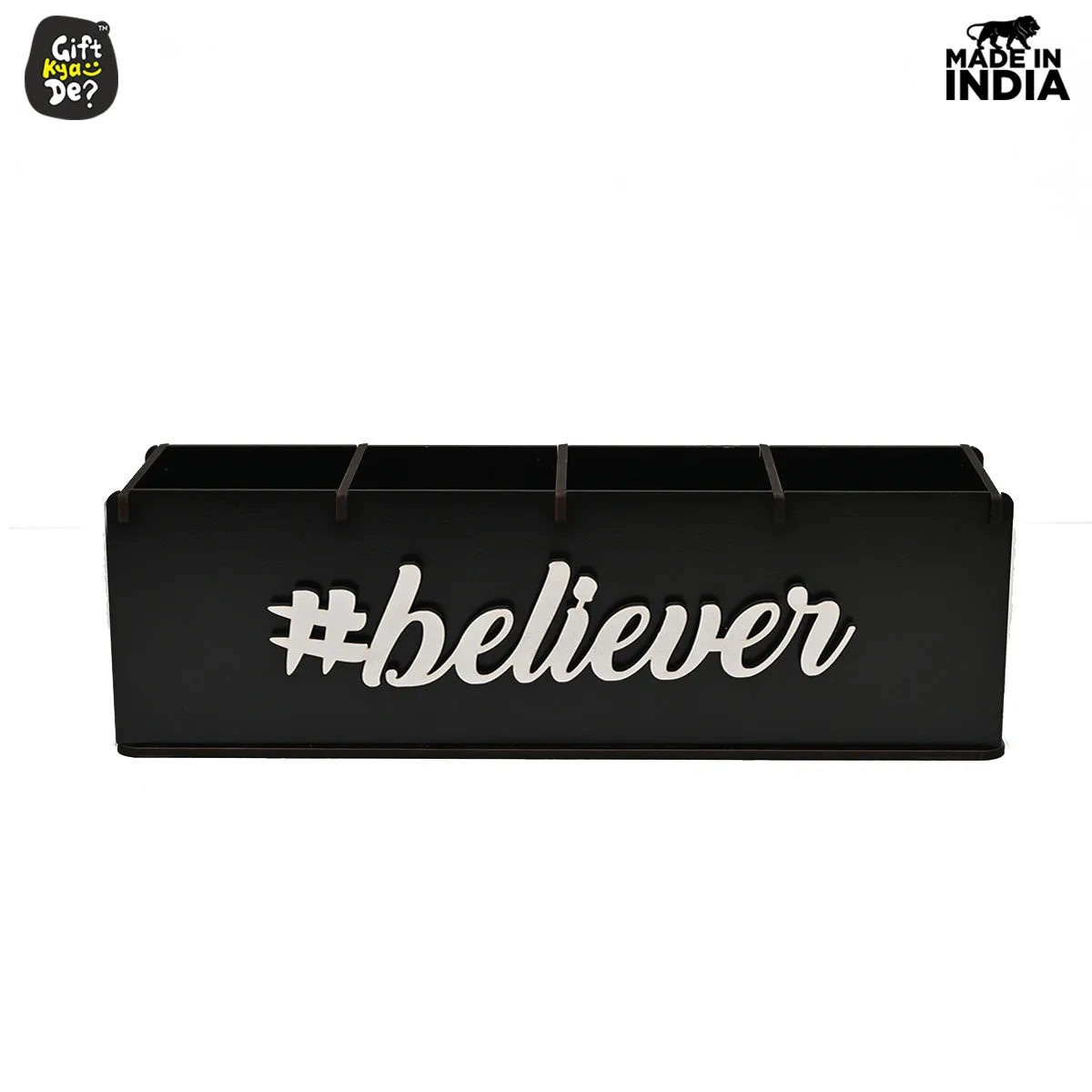 Motivational Desk Organizer | 4 Compartments | Desk Accessories