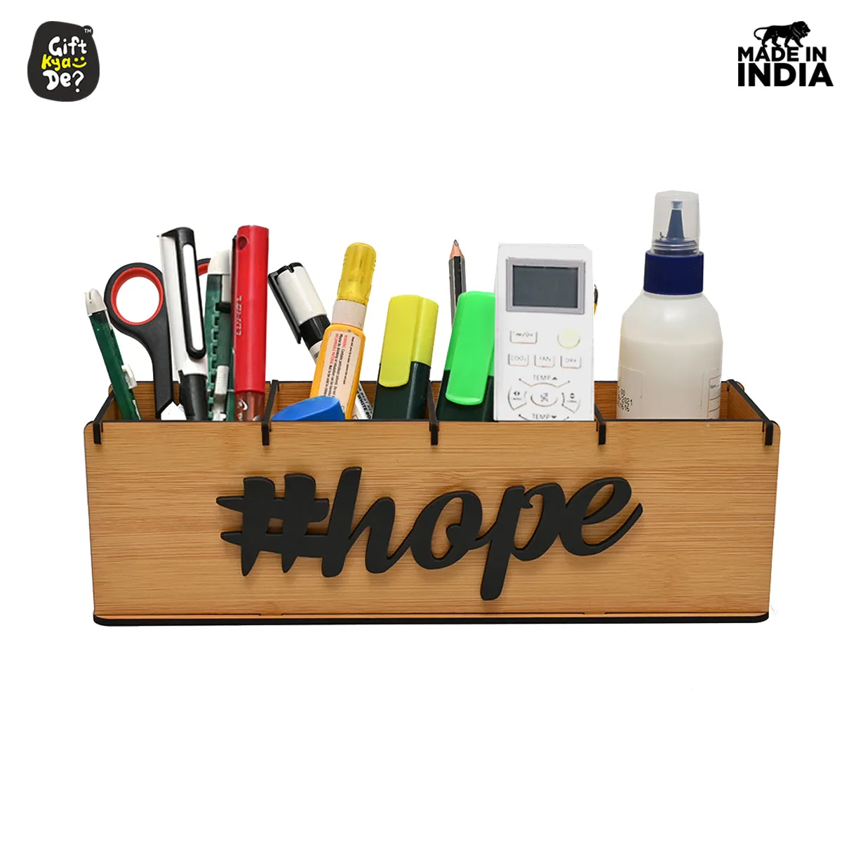 Motivational Desk Organizer | 4 Compartments | Desk Accessories