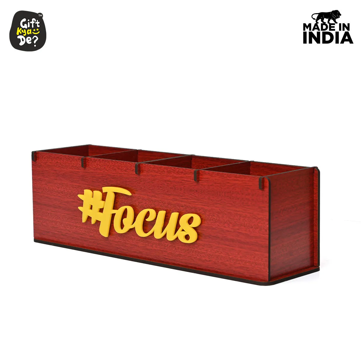 Motivational Desk Organizer | 4 Compartments | Desk Accessories
