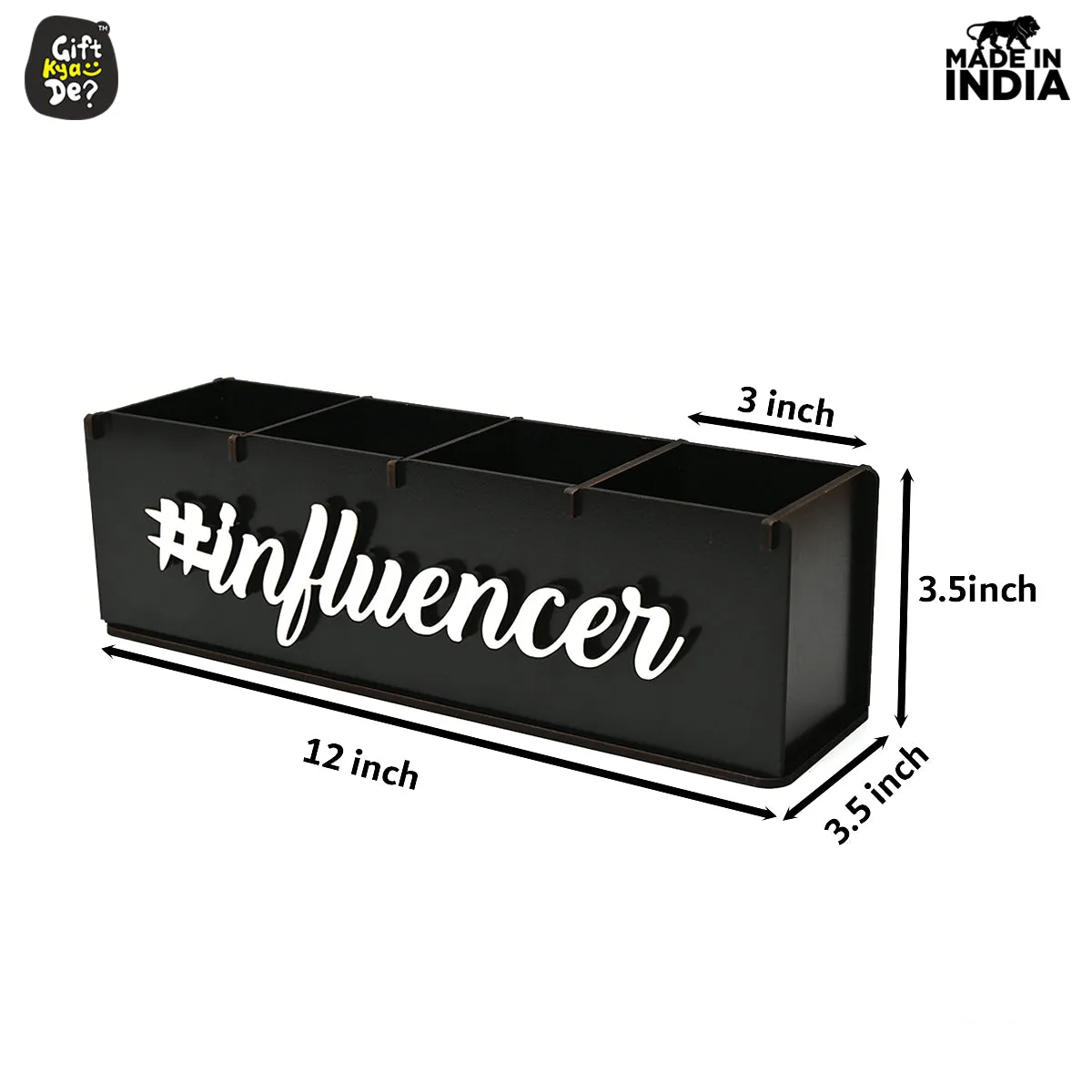 Motivational Desk Organizer | 4 Compartments | Desk Accessories