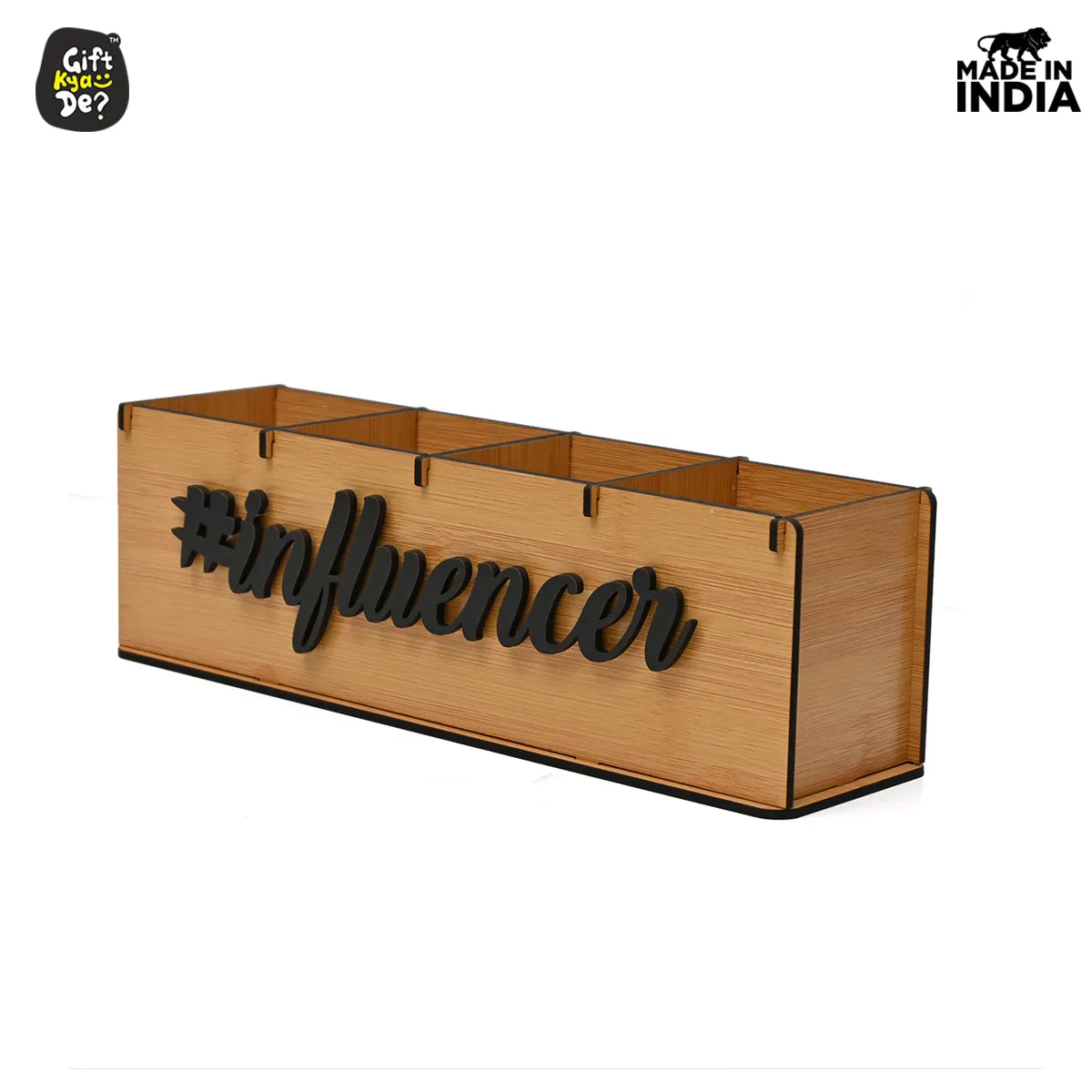 Motivational Desk Organizer | 4 Compartments | Desk Accessories