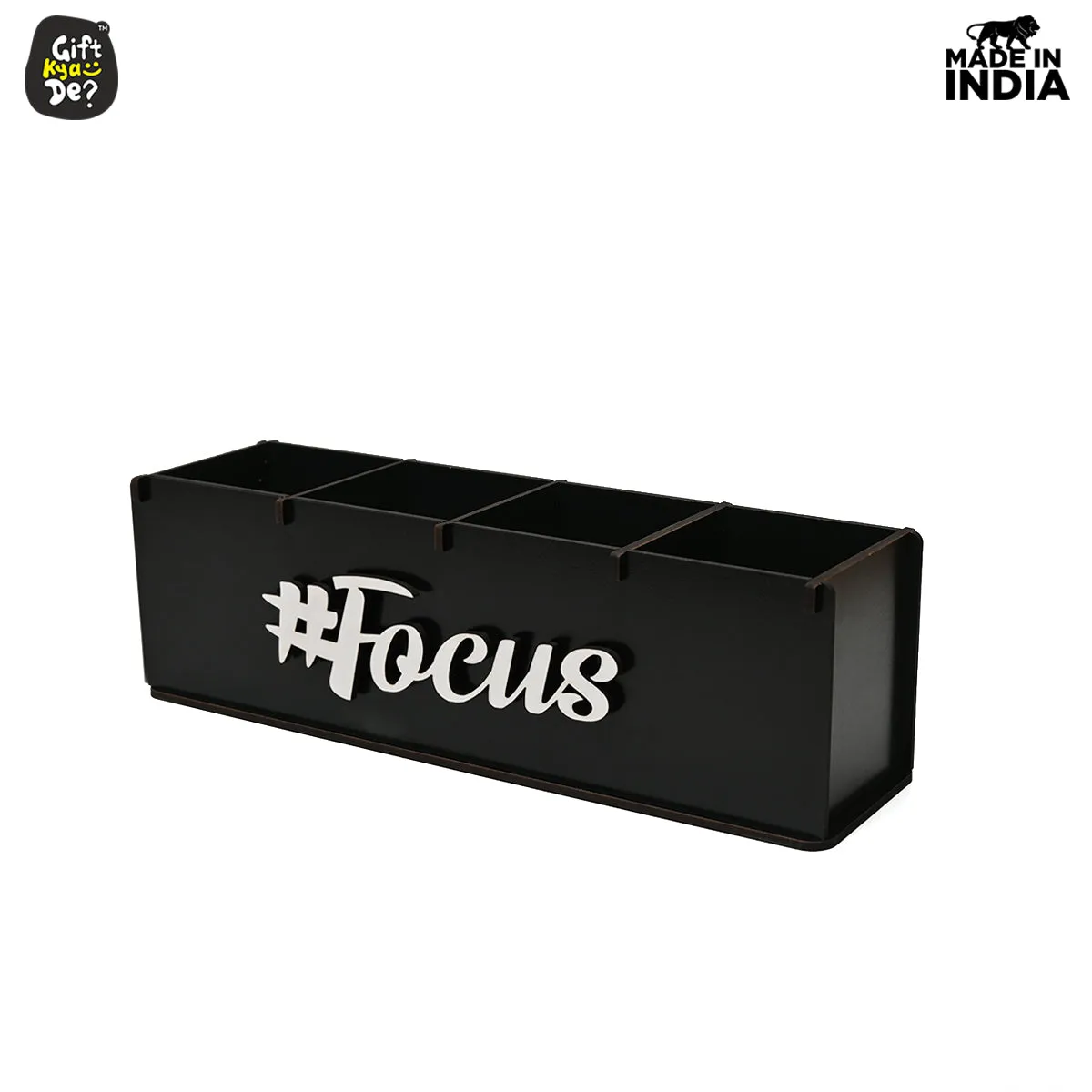 Motivational Desk Organizer | 4 Compartments | Desk Accessories