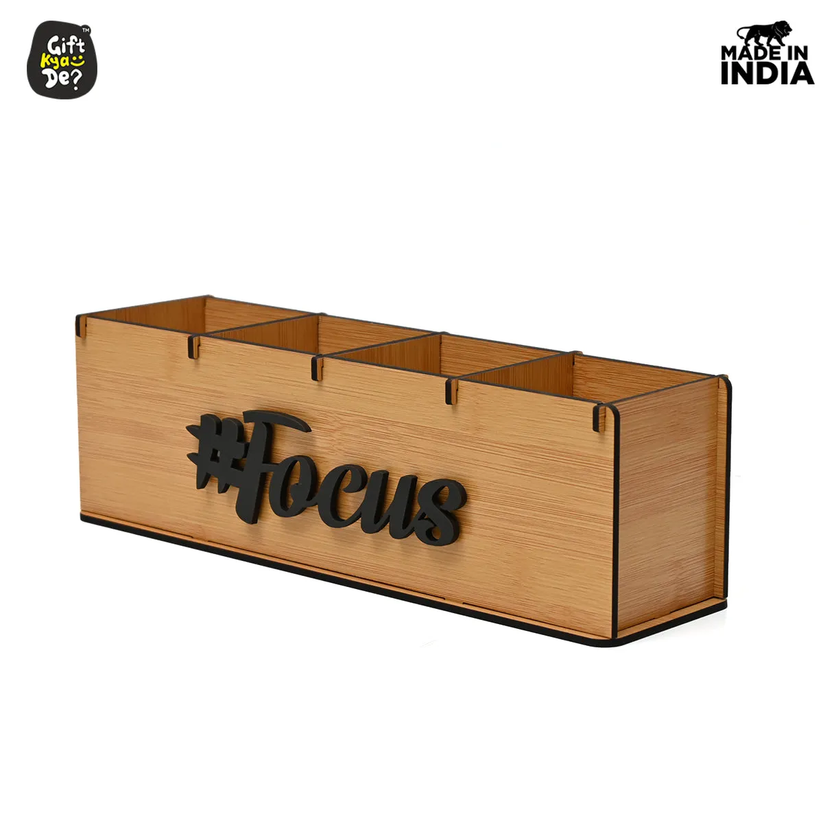 Motivational Desk Organizer | 4 Compartments | Desk Accessories