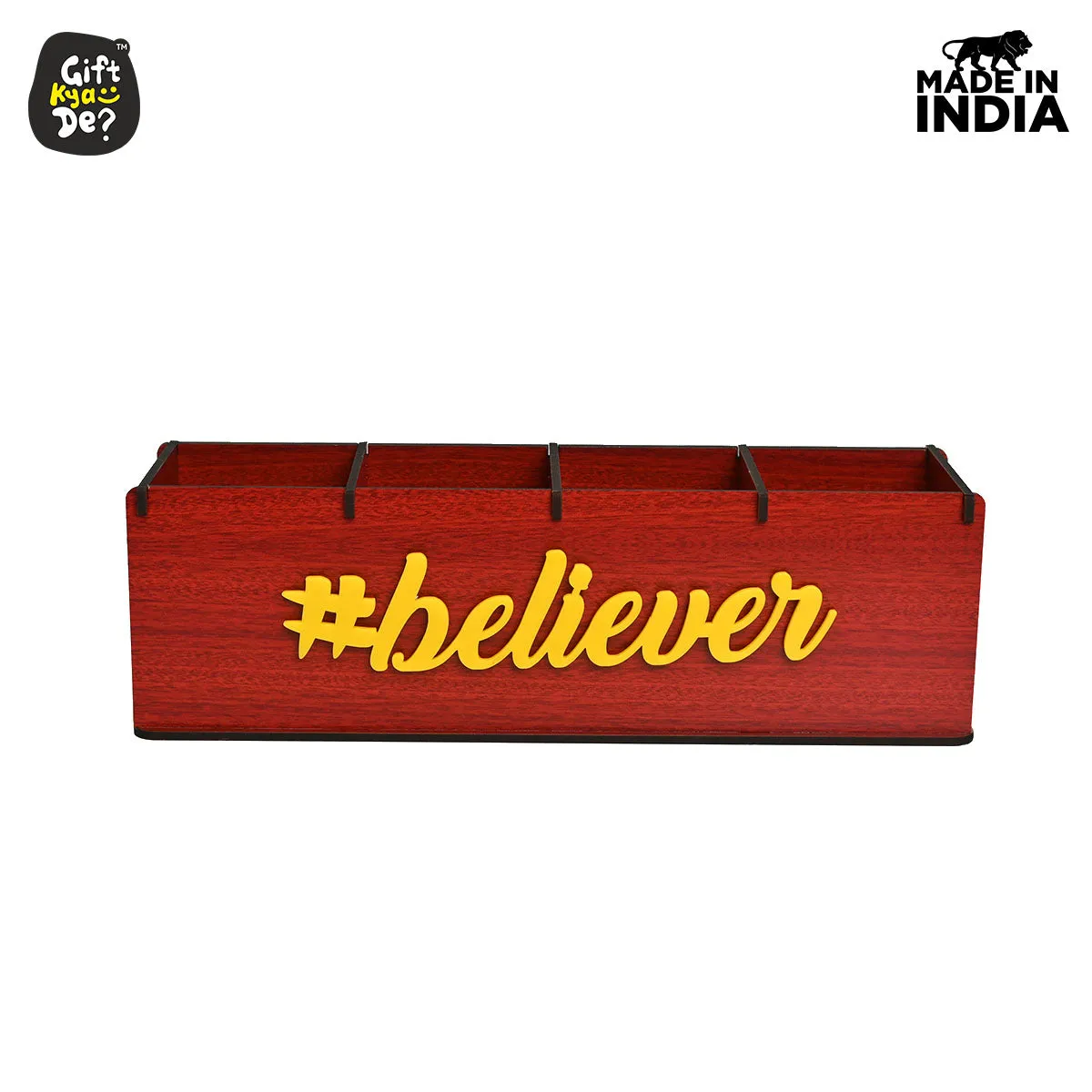 Motivational Desk Organizer | 4 Compartments | Desk Accessories