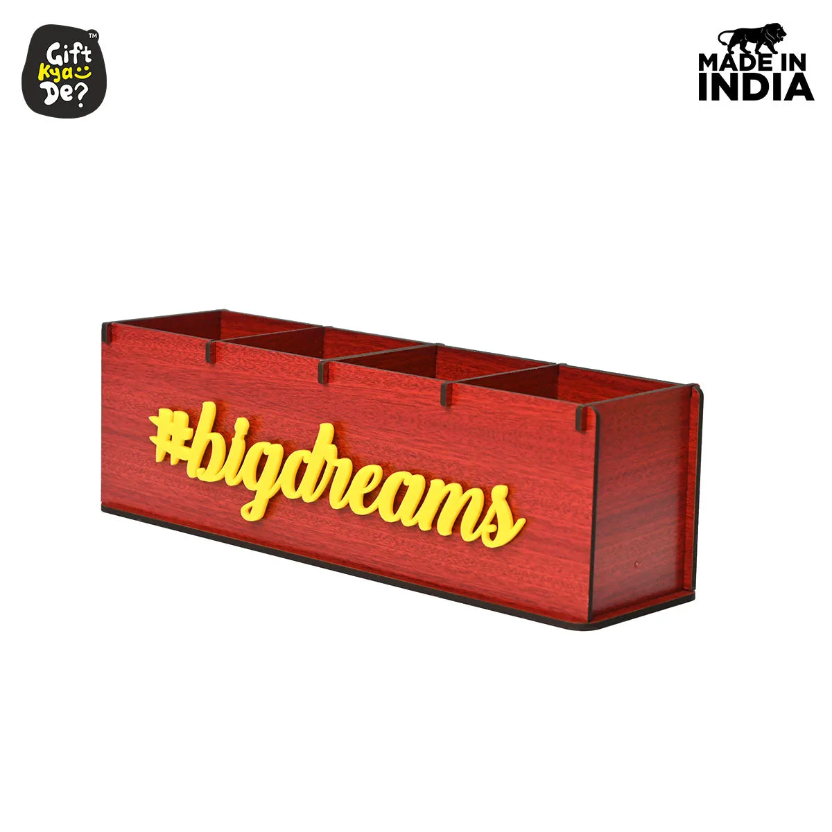 Motivational Desk Organizer | 4 Compartments | Desk Accessories