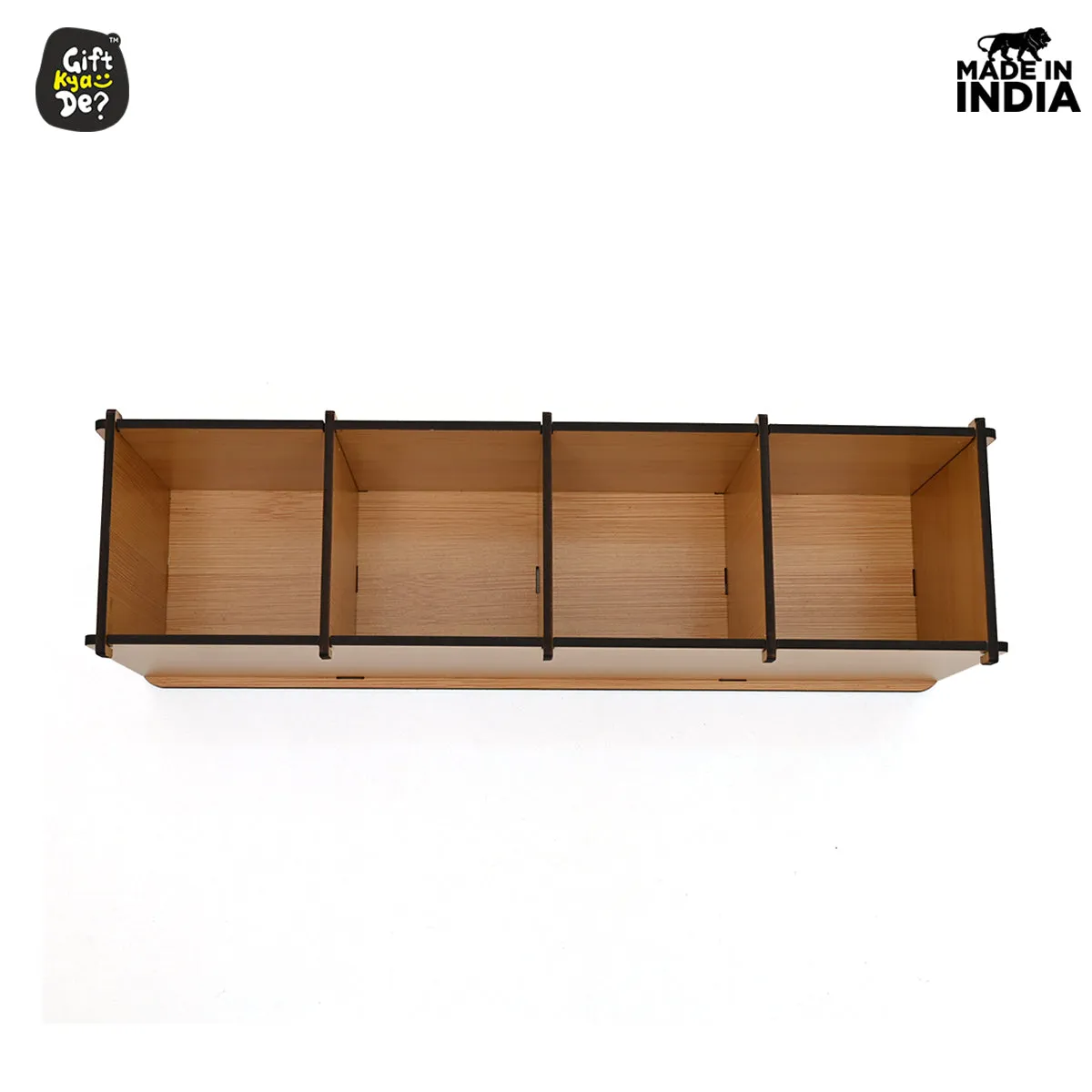Motivational Desk Organizer | 4 Compartments | Desk Accessories