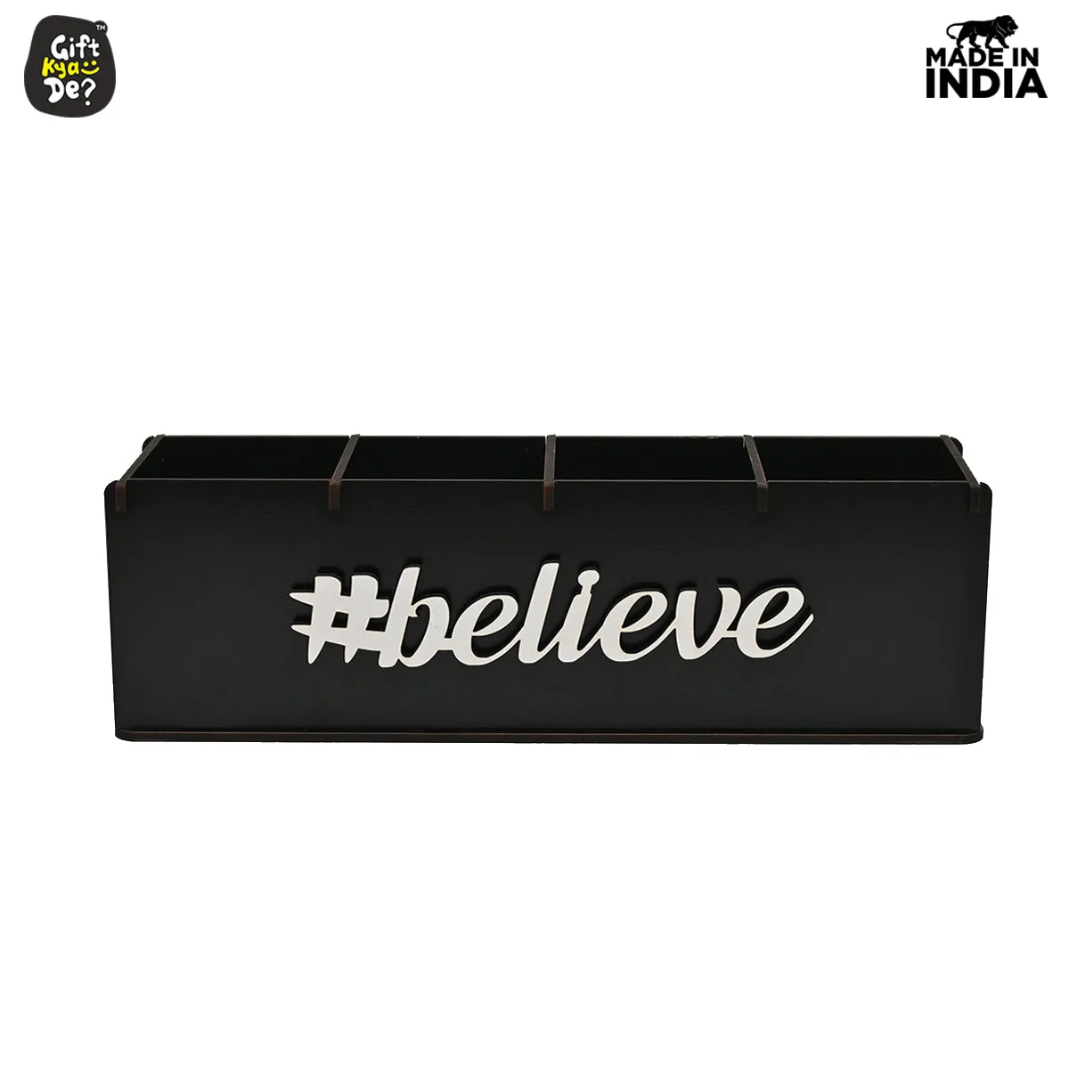 Motivational Desk Organizer | 4 Compartments | Desk Accessories