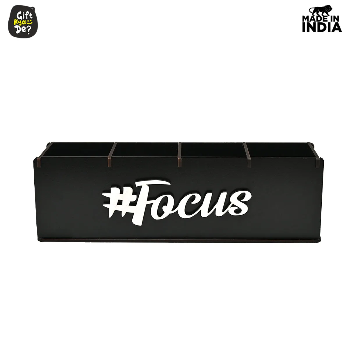 Motivational Desk Organizer | 4 Compartments | Desk Accessories