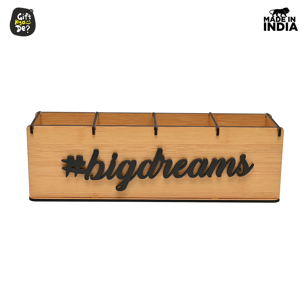 Motivational Desk Organizer | 4 Compartments | Desk Accessories