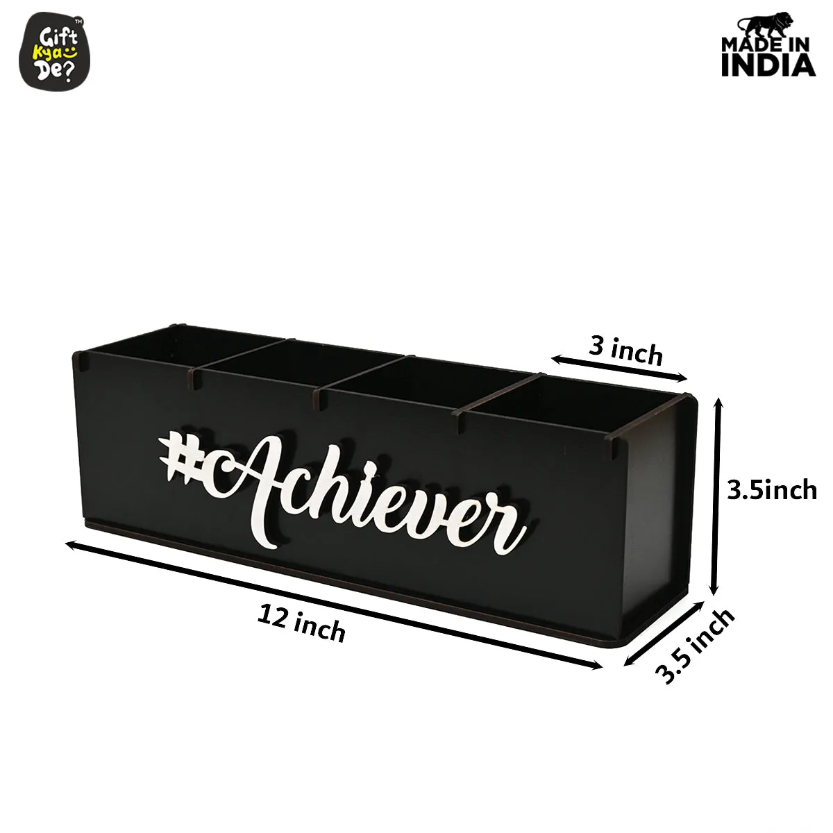 Motivational Desk Organizer | 4 Compartments | Desk Accessories