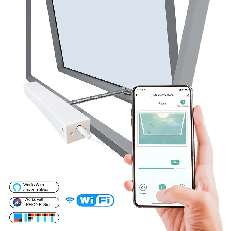 Olide WiFi Smart Automatic Window Actuator with Wireless Rain Sensor, Alexa Control Window Opener