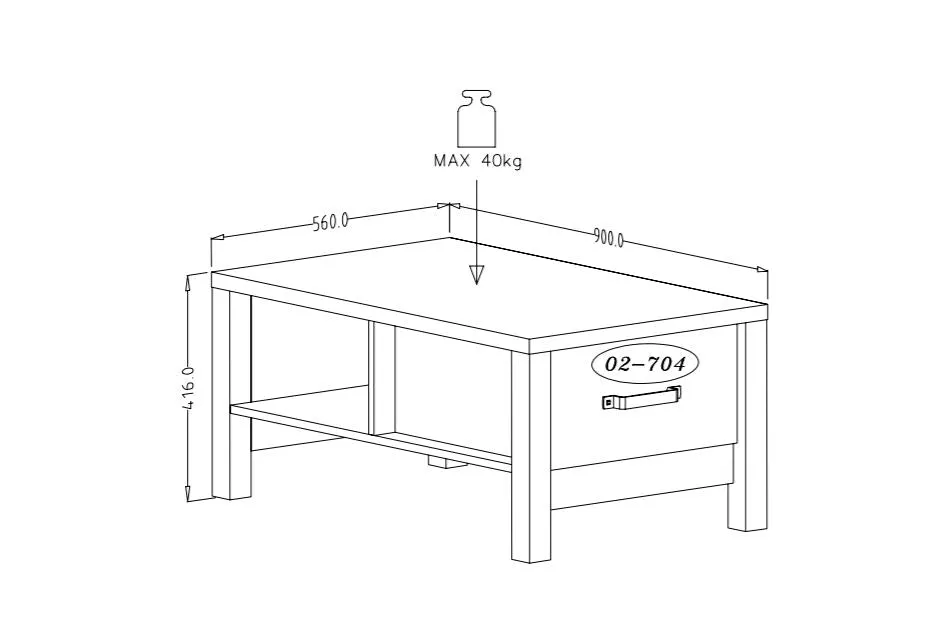 Olin 99 Coffee Table 90cm