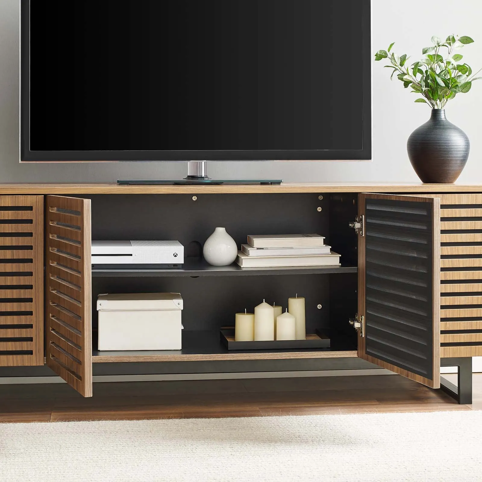 Parker 73" TV Stand Walnut EEI-4763-WAL