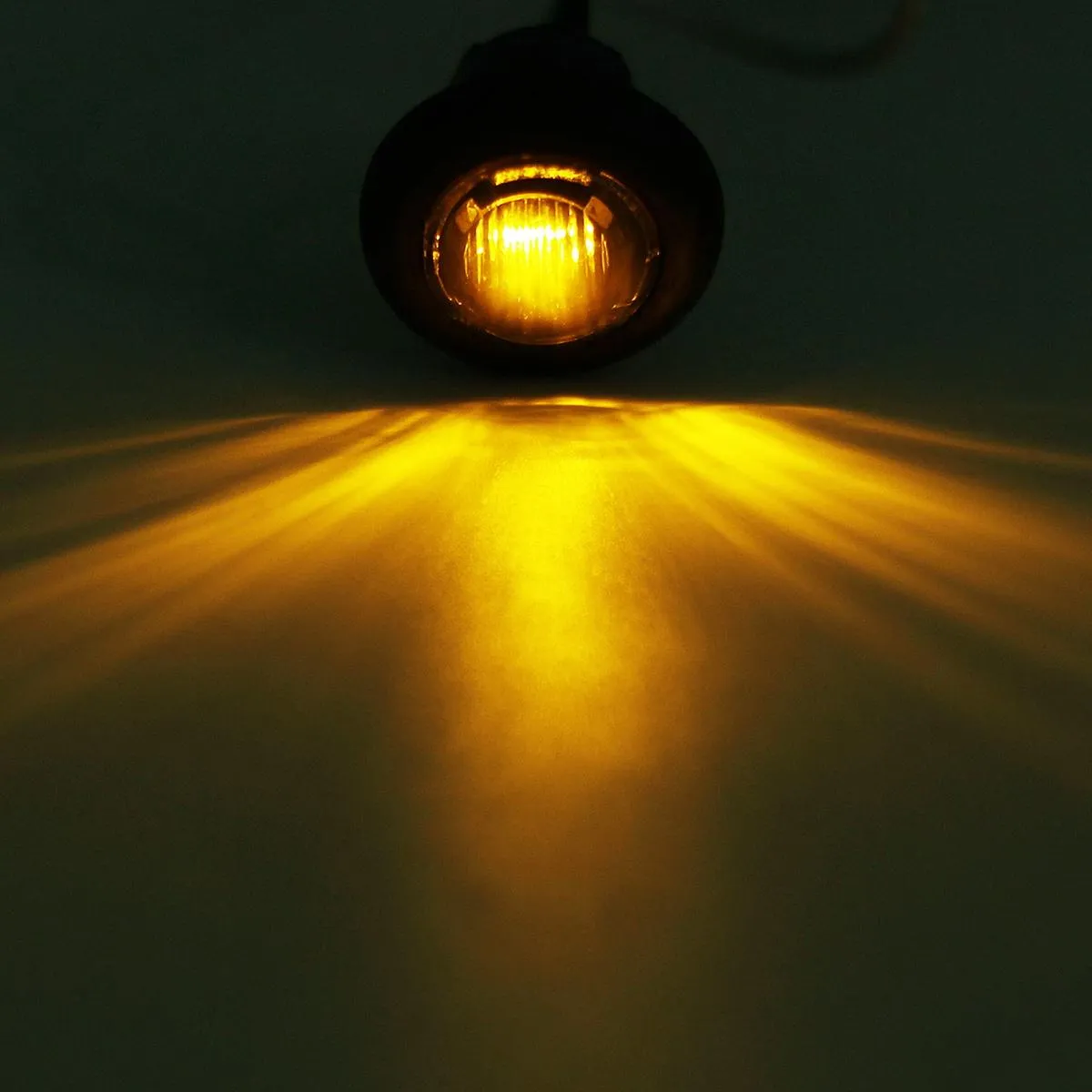 Partsam 20Pack 3/4" Inch Mount SMOKED LENS & Amber LED Clearance Markers, side marker lights, led marker lights, led side marker lights, led trailer marker lights, trailer marker light