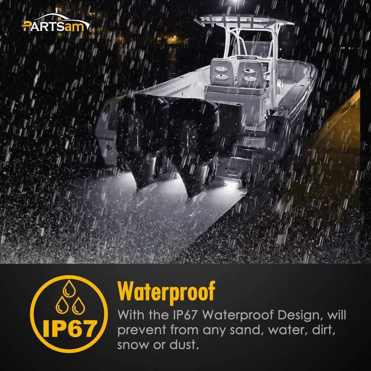 Partsam 4" Ultra-Thin-Line LED Utility Light Bar