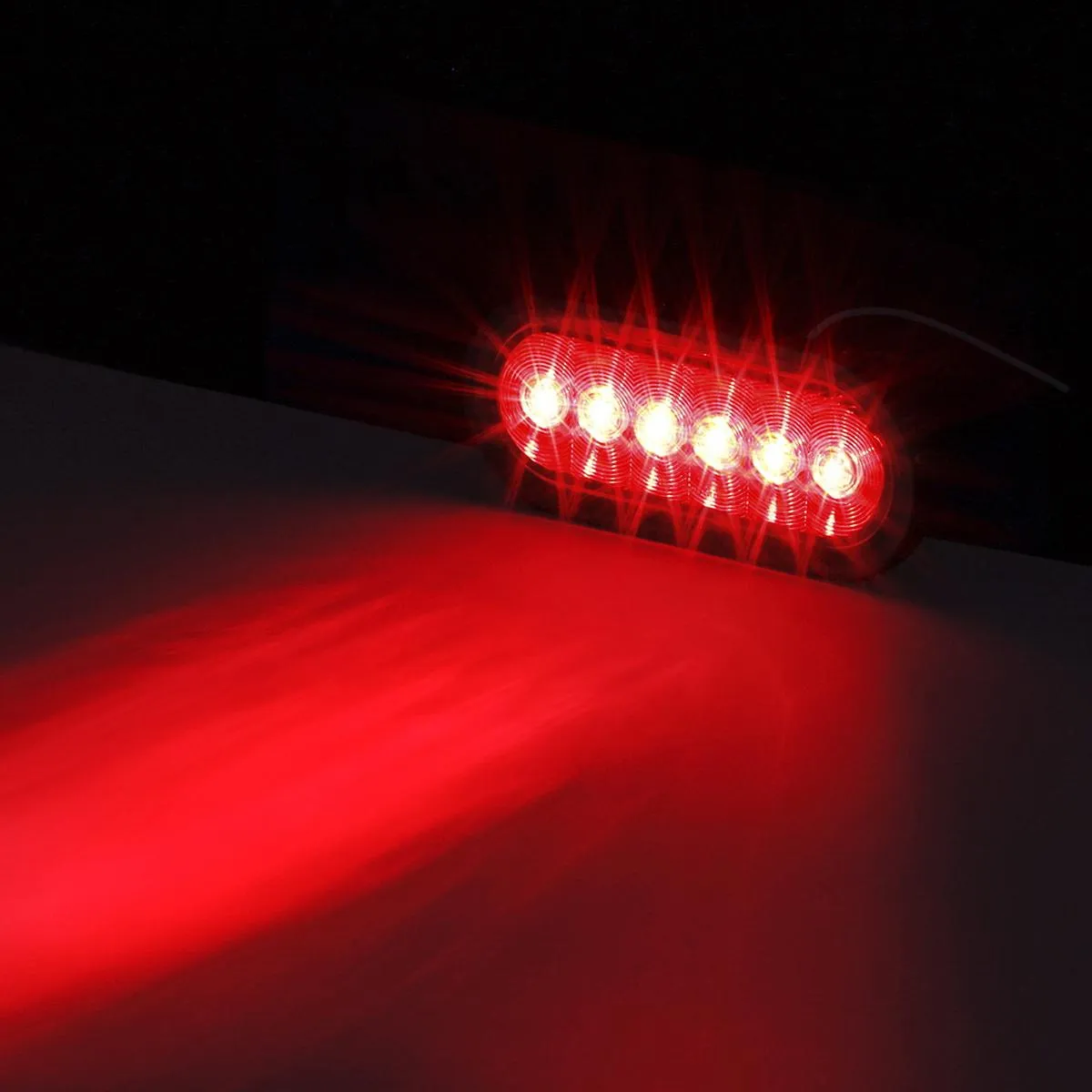 Partsam 6 Inch Oval Red Led Trailer Tail Lights Smoked Sealed Grommet Mount Stop Turn Tail Brake Marker Lights for Trailer Truck RV Grommet and Plugs Included Waterproof 12V (Pack of 6)
