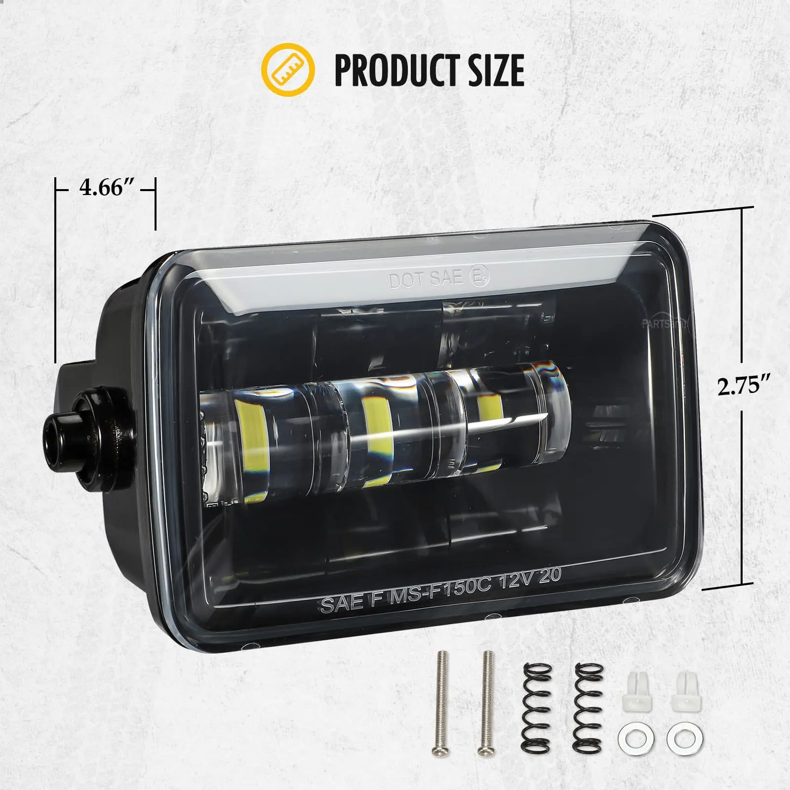 Partsam LED Fog Lights Lamps Assembly Kit For F150 2015-2020