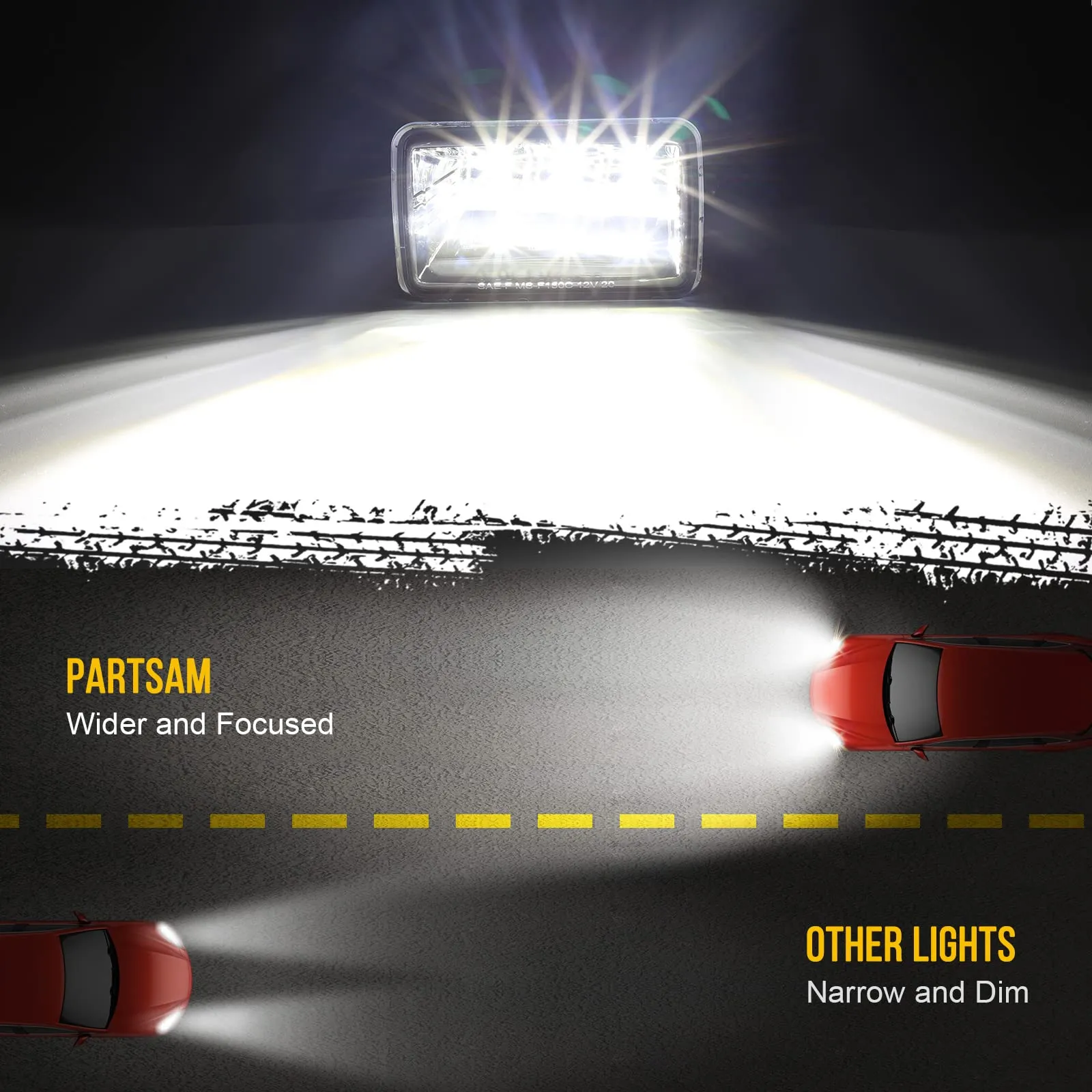 Partsam LED Fog Lights Lamps Assembly Kit For F150 2015-2020