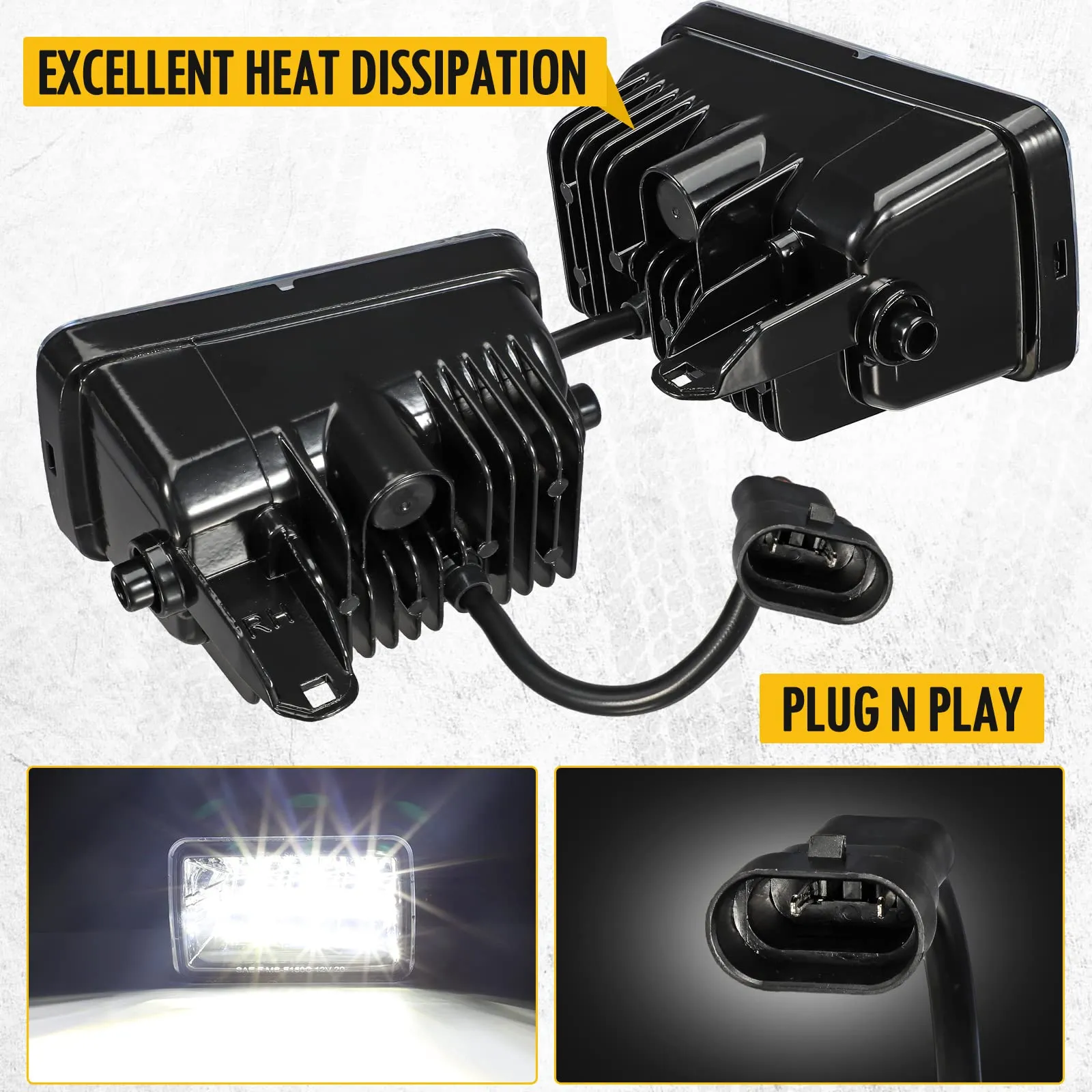 Partsam LED Fog Lights Lamps Assembly Kit For F150 2015-2020