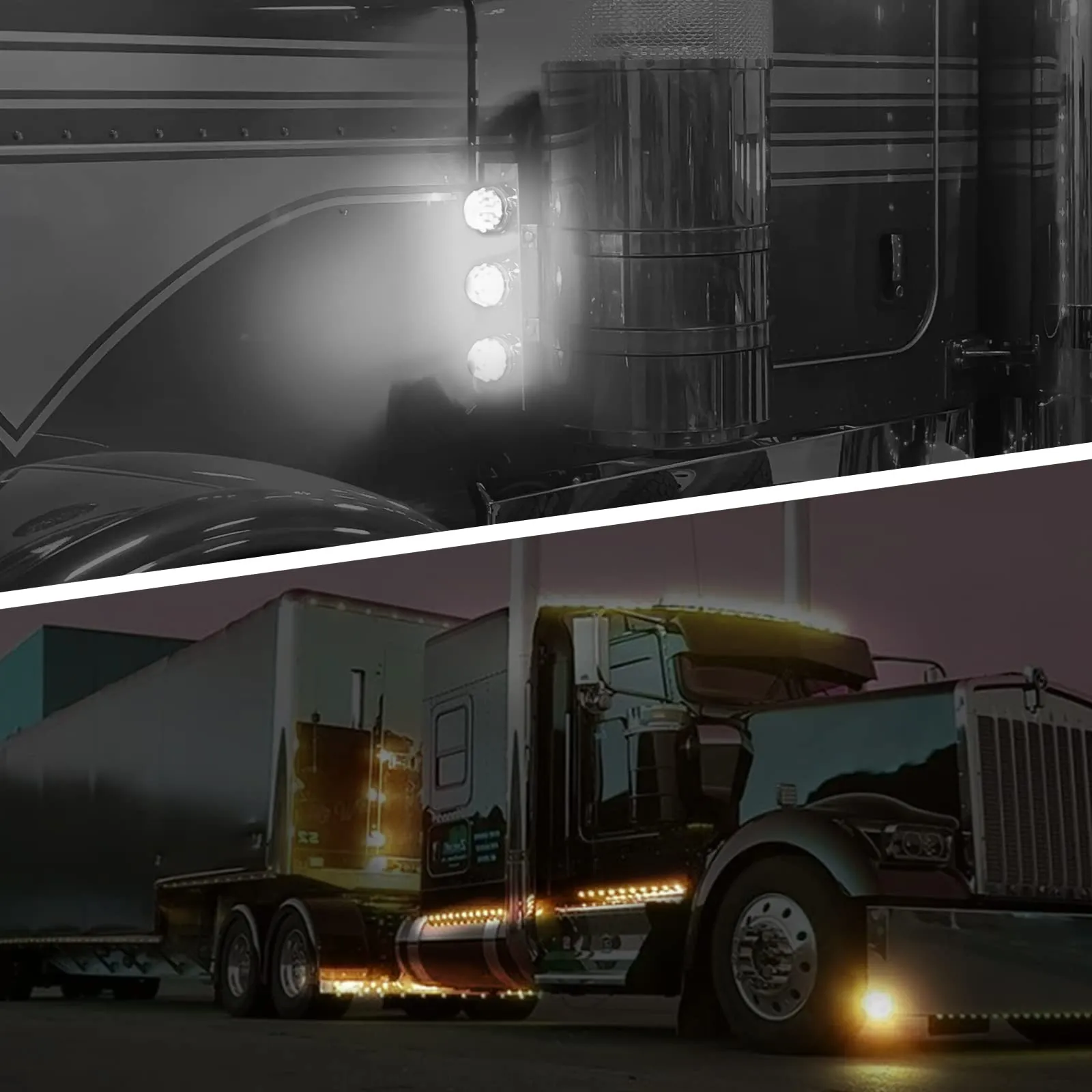 Partsam Led Watermelon Light for Semi Truck Freightliner Kenworth Peterbilt