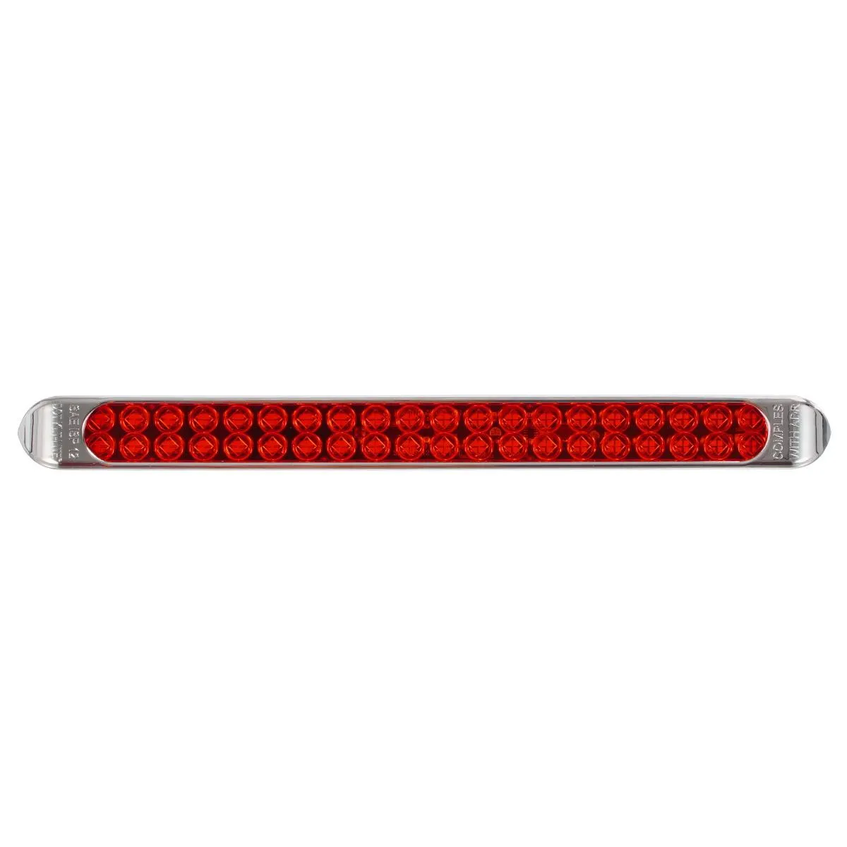 Partsam Submersible 17Inch Thin Amber Led Turn Signal Light Bar 40 LED Sealed Utility Trailer Truck RV Led Marker Clearance Identification Light Bar w/Chrome Bezel (Pack of 2)